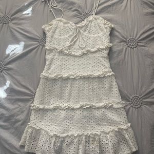 Eyelet cottage core dress